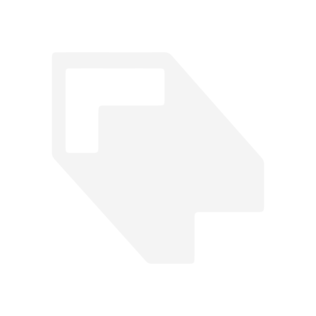 Flat white angular P logo against a dark background