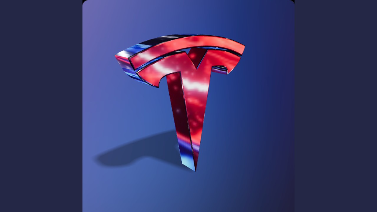 Reflective T-shaped emblem prepared as a dimensional still image