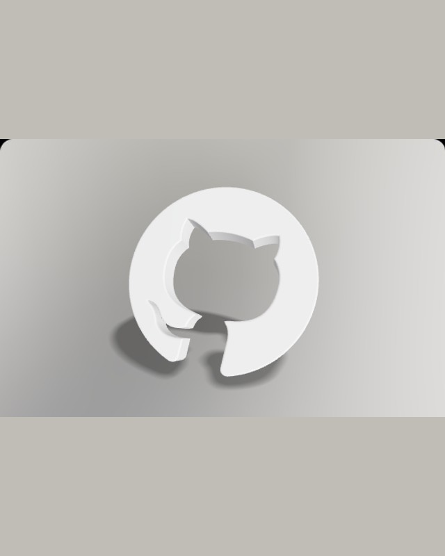 White circular cat silhouette relief showing raised edges and a cast shadow